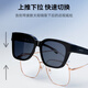 Parson polarisierte Sonnenbrille bedecken die gleiche Art der Frauen, modische und leichte Sonnenschutzarben 12116 Helles Schwarz [Fan Chengcheng Same Style/12116 Polarized]