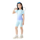 艾卡诺 I.KARNOW儿童骑行运动套装夏季速干衣2025夏装女童户外训练服凉感透气童装 17152蓝绿渐变 【速干吸汗】 160 【推荐身高160-175cm】
