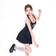 
Lugeli swimsuit women's high-end one-piece conservative black beautiful student girl cute Japanese hot spring girl swimsuit Japanese cute swimsuit [black] One size [suggested 80-120Jin [Jin equals 0.5 kg]]
