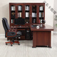 Zimu Yaju Boss Desk Grand Desk Président Bureau Single Superviseur Bureau Manager Bureau Bureau Chaise Chaise Faire des meubles de bureau modernes simples 2,2 mètres / table + une chaise + 695 # Armoire de rangement à six portes