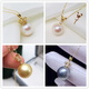 QIWNDIY pearl accessories plated with 18K gold pendant buckle pearl beeswax pendant empty support thickened pendant pendant accessories E model Yuanyi model one 18K gold plated