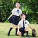 Splash boys and girls school uniforms kindergarten summer clothes children school uniforms set elementary school uniforms short-sleeved tie summer 6630-1 boys 110