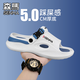 Senma Slipper Herren Sommer Trendy tragen Anti-Rutsch-Anti-Odor-Dicke Sohle Stylus Sandalen für Männer, die lässige Strandsandalen schwarz grau 42-43 fahren 42-43