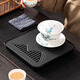 Zhexuan (zhexuan) square small imitation black gold stone tea tray for household simple small tea table dry soaking and draining Kungfu tea set water storage tray