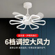TMJD MISS integrated fan light Nordic fan light 2025 new master bedroom restaurant ceiling fan light household integrated chandeliers modern invisible model 9227 black 60cm-three colors-variable frequency + language