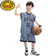 G.DUCKKIDS children's clothing boys basketball uniform quick-drying suit children's sleeveless vest summer boys summer mid-large children's sports jersey white 120 recommended for 6-7 years old