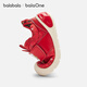 Balabala children's shoes children's toddler shoes baby New Year's season red shoes 2026 spring new baby shoes anti-slip Velcro