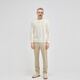Zhengchen/Zhengchen mulberry silk cashmere blended Henry collar sweater men's autumn top Y-M96352 white S 48