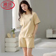 Langsha Pyjamas de luxe léger pour femmes en shorts de coton d'été Shorts simples Coton décontracté style pour les vêtements à la maison