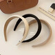 Yingtang Western-style satin headband, high-end light luxury headwear, high skull headband for women, summer face wash, simple pressed hair bundle, off-white