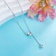 Lao Fengxiang platinum hollow adjustable ball bead tassel set chain platinum jewelry white gold about 5.95g