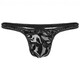 
Sexy gay low waist T-pants tempting and revealing hips light and elastic sexy men's thong bright leather U convex bag single tits black sub-size M