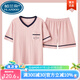 帕兰朵2025夏纯真棉睡衣女薄款短袖短裤学生ins风新款可外穿家居服套装 短袖短裤-G6636# M 【70-90斤】