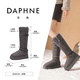 Daphne thick-soled snow boots winter velvet thickened long high cotton boots gray 38