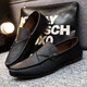 
Yierkang picks up the spring breathable versatile and comfortable casual leather shoes British trendy men's shoes 2025 non-slip one foot D826 brown 39