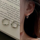 愄汧999 Silver Needle Earrings Earrings Hoop Earrings Birthday Gifts Girls 2025 New Jewelry Ornaments Earrings Men Twist Earrings Silver Pair