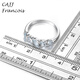 CAJJ Francois Aquamarine Ring 925 Silver Natural Colored Treasure Simple Daily Gift Hong Kong 17#