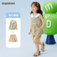MQDMINI children's clothing children's shorts girls summer pants children's casual pants jellyfish-woven khaki 130