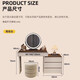 Xinang Modern Simple Drawer Cabinet Integrated Dressing Cabinet Small Apartment Cream Style Bedside Cabinet Bedroom Solid Wood Dressing Table Dressing Table 100cm Khaki Table + Three Drawer Cabinet + Round Mirror + Petal Chair*