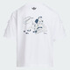 Adidas children's clothing 25 summer and autumn girls T-shirts joint-branded bow embellishment for mid-large children's loose cotton T-shirt KG6625