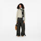 BURBERRY [Same Model in Celebrity] Scarf Men and Women Checked Wool Scarf Black