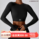 ALO YOGA Yoga Wear Top Slim Fit Women's Tight Long T-Shirt Casual Sports Running Fitness Pilates Top Black S