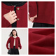 MJ STYLE round neck sweater jacket for women 2026 autumn and winter new soft and waxy warm little fragrance style outer wear knitted sweater top