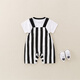 G.duck Super Cute Baby Summer Clothes Fashionable Panda Small Suit 2025 New Men and Women Baby Thin Cotton Outing Clothes Panda Suit (Short Sleeves + Overalls) 72cm 73cm Recommended 65- 14-18Jin Jin is equal to 0.5 kg