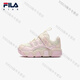 FILA Children's Shoes Velcro 2024 Winter New Children's Baotou Sports Shoes for Boys and Girls Croissant Trendy Official Flagship Milk White_Soft Pink-FGS 30 Inner Length 18.5cm