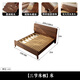 Small wooden nest bed black walnut solid wood bed medieval style master bedroom 1.8 meters double bed modern simple large bed wedding bed bed (three-section bed board) 1.5 meters