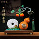 Yusen reminisant l'âge éternel des fleurs fleurit et fleurit et orchidées ornements de boucles paisibles se déplaçant dans de nouveaux cadeaux de maison décoration de cabinet télévisé bj1381-b 35_13.8_35cm