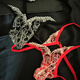 Underwear insertion with video men's fully transparent embroidery hollow one thread seamless underwear low waist thong niche red