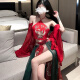 谜姬（Mizz zee）性感古风汉服睡衣服调情免脱制服诱惑装激情床上套装qqny 红色汉服套装+无线充电 均码 (建议80-130斤) 夫妻房事情趣助爱床上