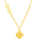 CHINA GOLD gold necklace 18K gold AU750 crushed ice four-leaf clover birthday gift for girlfriend