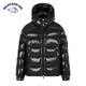 BRAVE&SHARK/Warrior Shark Down Jacket Men's Winter Thickened Fashionable Shiny Windproof Warm Jacket Black XL