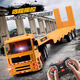 Symper large remote control trailer truck children's flatbed transport trailer engineering vehicle toy boy charging semi-trailer truck 5-way remote control flatbed trailer