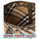 博柏利（BURBERRY）经典格纹抽绳开合 涂层棉混纺 水桶包单肩斜挎包 迷你 女款 米色 基础装(包+防尘袋)
