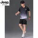 Jeep Spirit Sports Sports Sports Sail Camiseta de seda para hombres Ropa de secado rápido Traje de manga corto de manga de verano Traje de baloncesto de baloncesto de verano nuevos productos JP-9901 Traje negro y gris 5xl