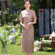 HomeSee International Light Luxury High-Deay Robe 2025 Nouveau Eleven Happiness Mother-beal Mother Wedding Two-Piece Set New Chinese Chinese Chinese Pink Two-Piece Set Summer Fashionable and Young Style L 95110Jin [Jin est égal à 0,5 kg]