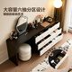 Quanyou Home French Retro Retractable Dressing Table and Drawer Cabinet Integrated New Makeup Bedside Storage Cabinet Government Subsidy Black Oak | Six Drawer Cabinet + Standing Table Retractable Rotation | Large Capacity Storage + Stable Load-bearing