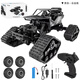 Zhouke remote control car 6-10 years old off-road toy car six-wheel drive high-speed armored car professional car electric car children's electric car four-wheel drive remote control off-road vehicle black replaceable tires 2 sets of rechargeable batteries for 60 minutes of play