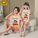 G.Duckkids Pajamas para niños Summer Summer Fino Firmberry Bear Camina de manga corto