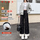 RLAS white duck down straight down pants for women's outer wear in winter 2026 new high-waisted cold-proof lamb wool spliced ​​ski cotton pants black classic versatile XL 116-125Jin Jin equals 0.5 kg