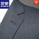 ROMON suit complete men's two-piece suit 140 count 100% wool suit men's spring and autumn business casual BCD version suit gray XL 180/104C