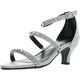 Steve Madden Girls' Shoes Dancer Heel Sandals, Silver Silver 3 Little Kid