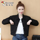Woodpecker Women's Short Jacket Short Size Spring and Autumn Clothing 2025 Korean New Fashionable and Versatile BF Baseball Jacket Trendy Apricot M