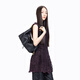 Gele 25 ans New Arkhobo Cowhide Sac à grande capacité Commu au trait et à sac à main décontracté Label classique Black Silver L