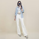 Meiyang (Meiyang) Сливные джинсы четырехсторонний флис против Lycra Band Slare Pants [Big 50] White (обычная версия) m