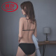 浪莎（LangSha）性感惑无钢圈内衣女聚拢小胸罩款夏法式美背吊带前扣文胸套装 黑色-套装 S (适合70AB)