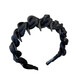 Versatile temperament small fragrance winding hair hoop non-slip toothed headband high-end hairpin women's headwear temperament black hair hoop pearlescent yarn